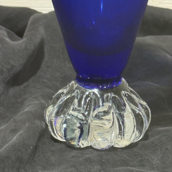 Vintage 1960-70s Blue ASEDA GLASS Vase From Sweden Scandinavia (Retired Item) - Picture 3 of 7